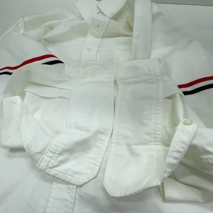 Thom Browne Thom Browne Classic Striped Long Sleeve Shirt 0079 Size US S / EU 44-46 / 1 - 11 Thumbnail