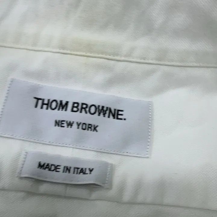 Thom Browne Thom Browne Classic Four Stripe Long Sleeve Shirt 0079 Size US S / EU 44-46 / 1 - 5 Thumbnail