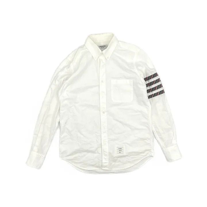 Thom Browne Thom Browne Classic Four Stripe Long Sleeve Shirt 0079 Size US S / EU 44-46 / 1 - 2 Thumbnail
