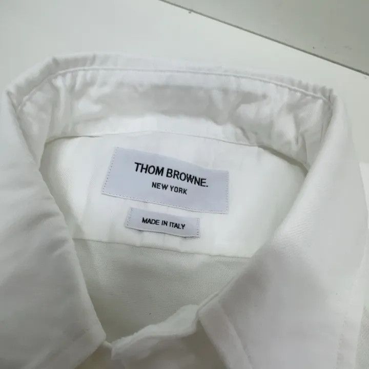 Thom Browne Thom Browne Classic White Long Sleeve Shirt 0079 Size US M / EU 48-50 / 2 - 4 Thumbnail
