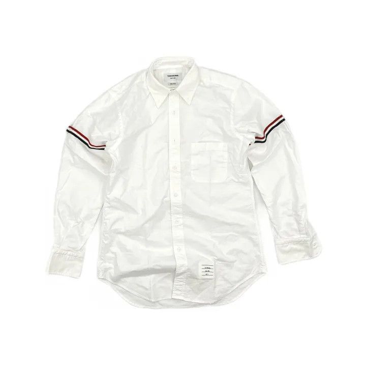 Thom Browne Thom Browne Classic White Long Sleeve Shirt 0079 Size US M / EU 48-50 / 2 - 2 Thumbnail