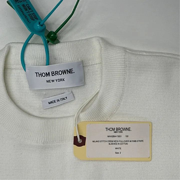 Thom Browne Thom Browne Classic Striped Cotton Sweater 0079 Size US S / EU 44-46 / 1 - 3 Thumbnail