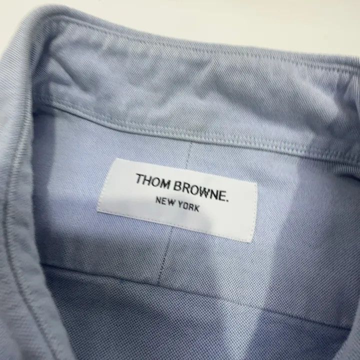 Thom Browne Thom Browne Casual Solid Button-Up Shirt 0079 Size US M / EU 48-50 / 2 - 5 Thumbnail