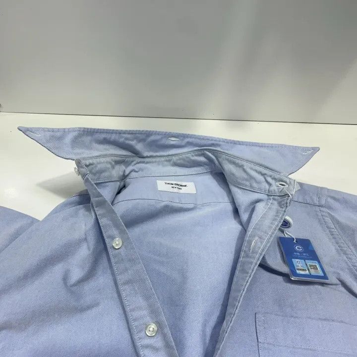 Thom Browne Thom Browne Casual Solid Button-Up Shirt 0079 Size US M / EU 48-50 / 2 - 6 Thumbnail