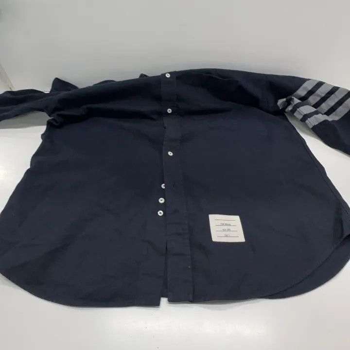 Thom Browne Thom Browne Classic Striped Long Sleeve Shirt 0079 Size US L / EU 52-54 / 3 - 9 Thumbnail
