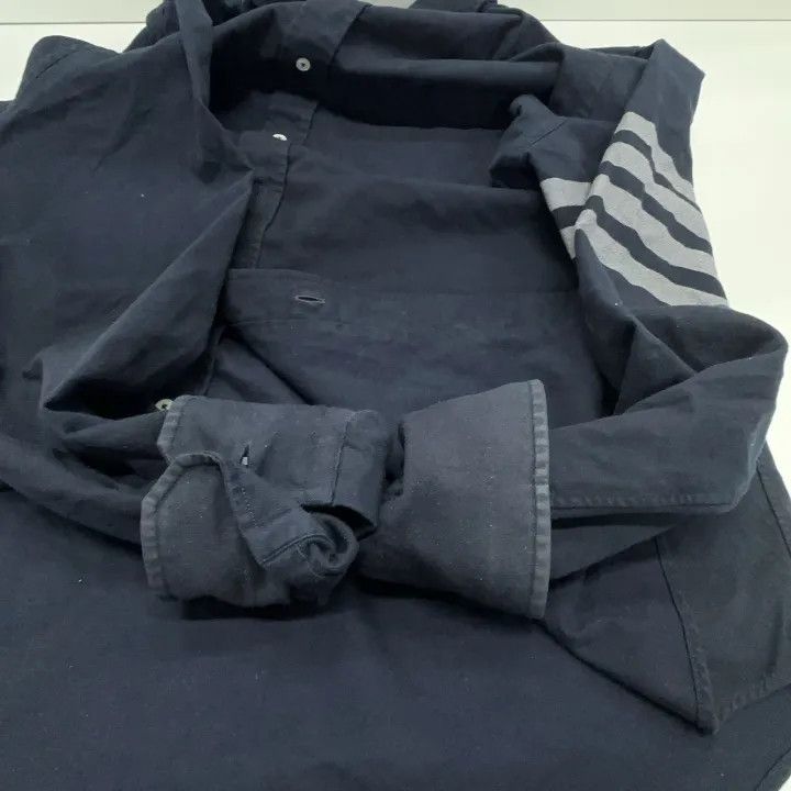 Thom Browne Thom Browne Classic Striped Long Sleeve Shirt 0079 Size US L / EU 52-54 / 3 - 12 Thumbnail