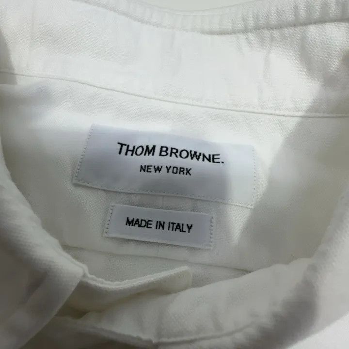 Thom Browne Thom Browne Long Sleeve Shirt with Striped Cuffs 0079 Size US S / EU 44-46 / 1 - 7 Thumbnail