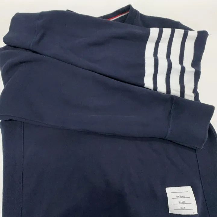 Thom Browne Thom Browne Classic Navy Blue Sweatshirt 0079 Size US M / EU 48-50 / 2 - 11 Thumbnail