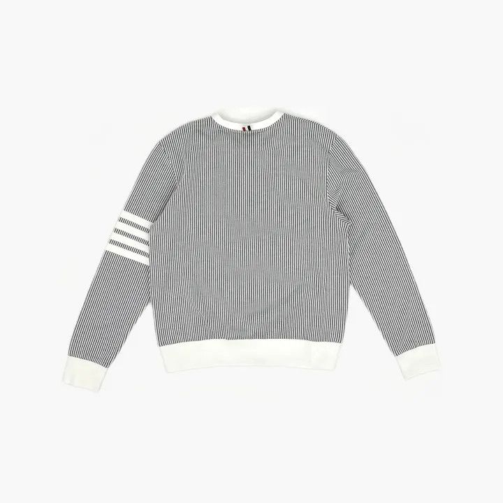Thom Browne Thom Browne Classic Striped Crew Sweatshirt 0079 Size US M / EU 48-50 / 2 - 3 Thumbnail