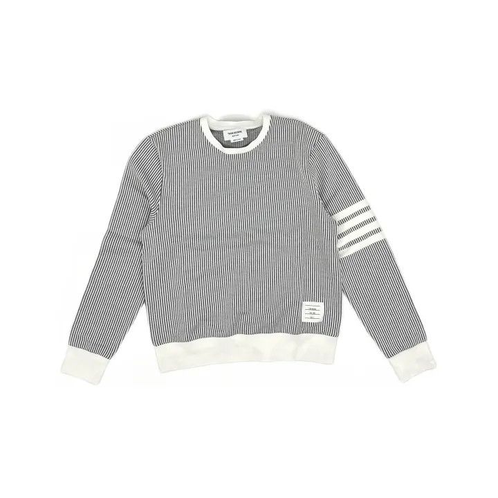 Thom Browne Thom Browne Classic Striped Crewneck Sweatshirt 0079 Size US M / EU 48-50 / 2 - 2 Thumbnail