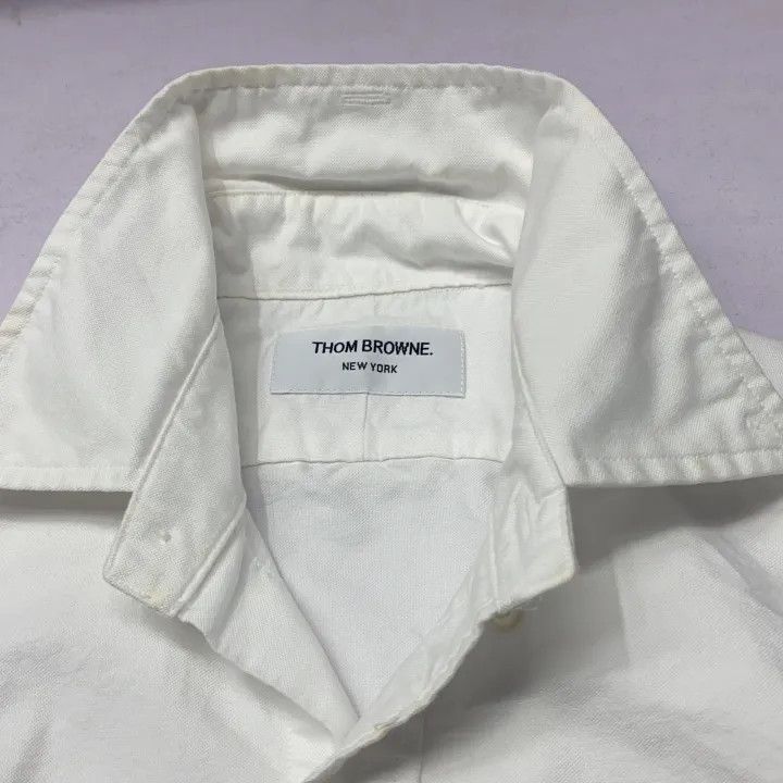 Thom Browne Thom Browne Classic Striped Long Sleeve Shirt 0079 Size US S / EU 44-46 / 1 - 8 Thumbnail
