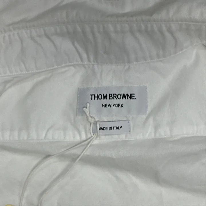 Thom Browne Thom Browne White Classic Long Sleeve Shirt 0079 Size US M / EU 48-50 / 2 - 2 Thumbnail