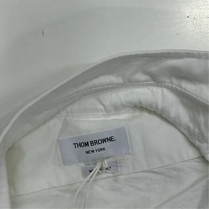 Thom Browne Thom Browne Classic White Long Sleeve Shirt 0079 Size US M / EU 48-50 / 2 - 2 Thumbnail