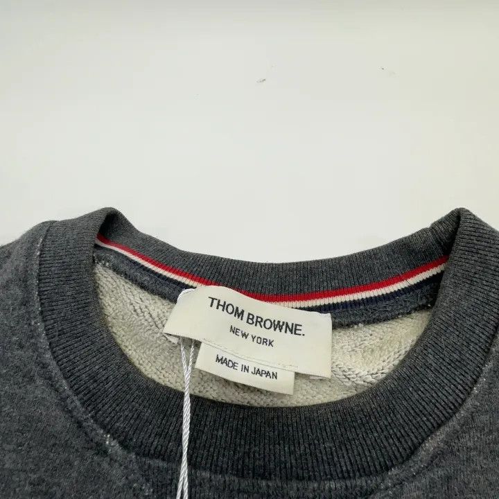 Thom Browne Thom Browne Classic Four Stripes Pullover Sweatshirt 0079 Size US M / EU 48-50 / 2 - 6 Thumbnail