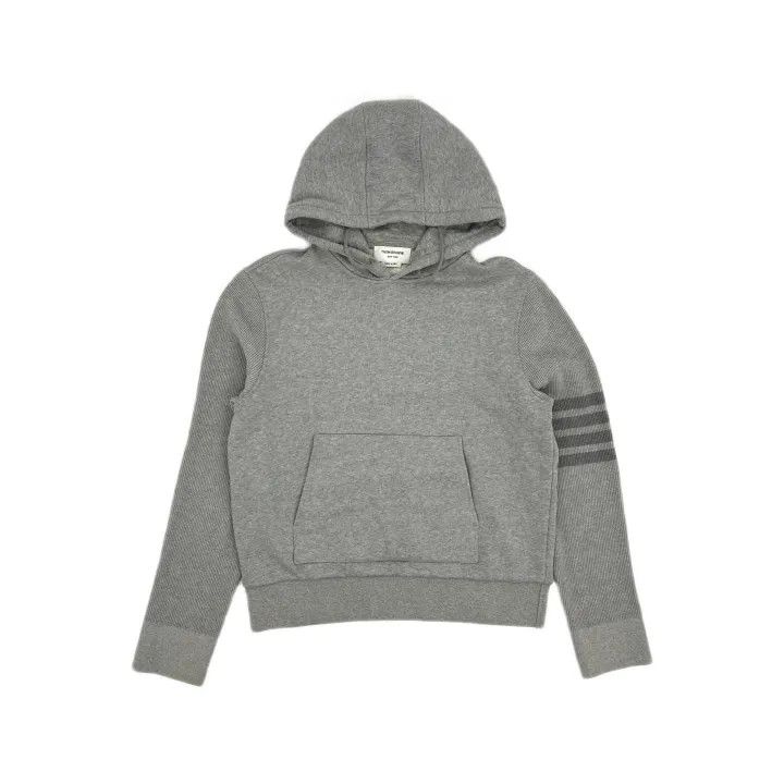 Thom Browne Thom Browne Gray Hooded Sweatshirt for Men 0079 Size US M / EU 48-50 / 2 - 2 Thumbnail