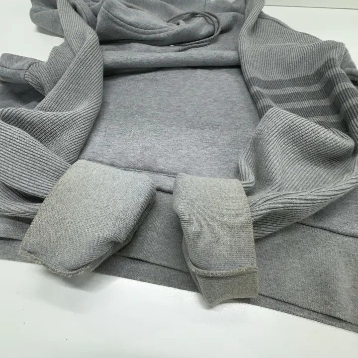 Thom Browne Thom Browne Gray Hooded Sweatshirt for Men 0079 Size US M / EU 48-50 / 2 - 13 Thumbnail