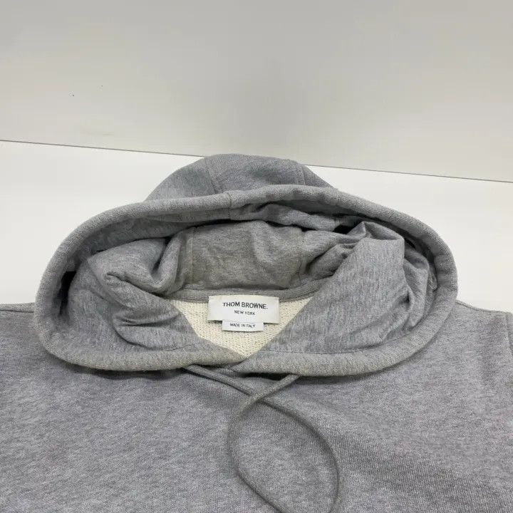 Thom Browne Thom Browne Gray Hooded Sweatshirt for Men 0079 Size US M / EU 48-50 / 2 - 6 Thumbnail