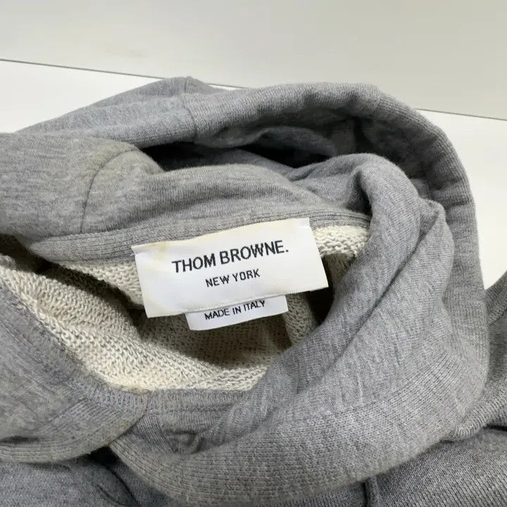 Thom Browne Thom Browne Gray Hooded Sweatshirt for Men 0079 Size US M / EU 48-50 / 2 - 5 Thumbnail