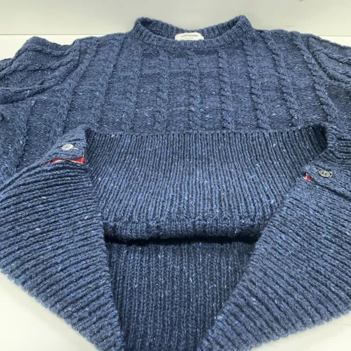 Thom Browne Thom Browne Classic Striped Crew Neck Sweater 0079 Size US L / EU 52-54 / 3 - 7 Thumbnail