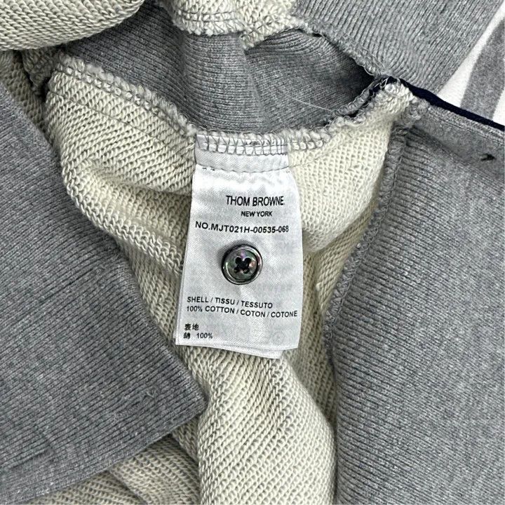 Thom Browne Thom Browne Classic Grey Striped Sweater 0079 Size US M / EU 48-50 / 2 - 4 Thumbnail