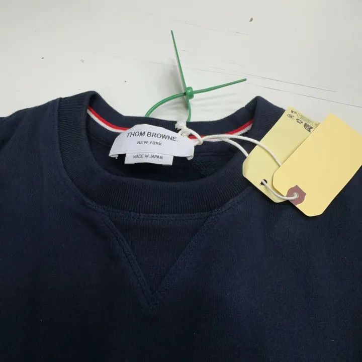 Thom Browne Thom Browne Classic Navy Crew Sweatshirt 0079 Size US XXL / EU 58 / 5 - 7 Thumbnail
