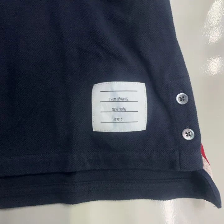 Thom Browne Thom Browne Short Sleeve Polo Shirt 0079 Size US S / EU 44-46 / 1 - 9 Thumbnail