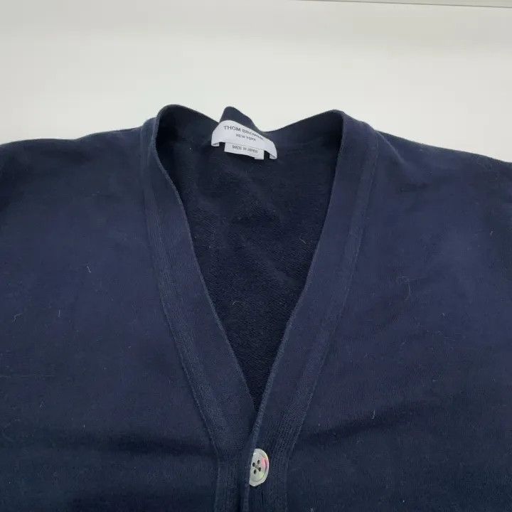 TB Classic Navy Striped V-Neck Knit Sweater 0079