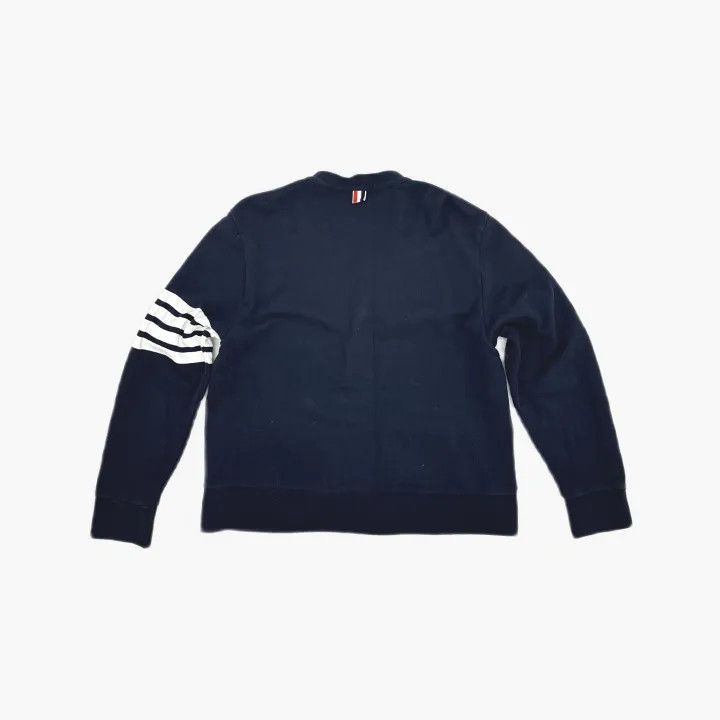 TB Classic Navy Striped V-Neck Knit Sweater 0079