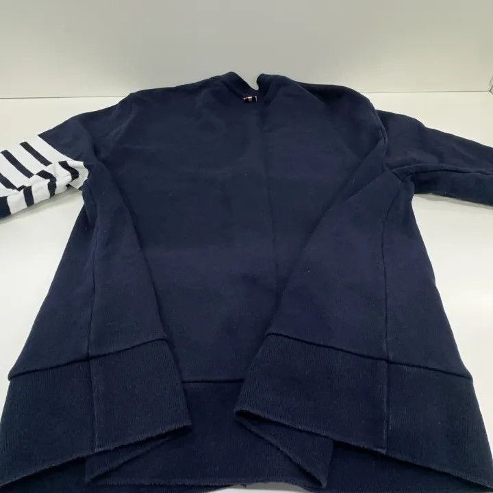 TB Classic Navy Striped V-Neck Knit Sweater 0079