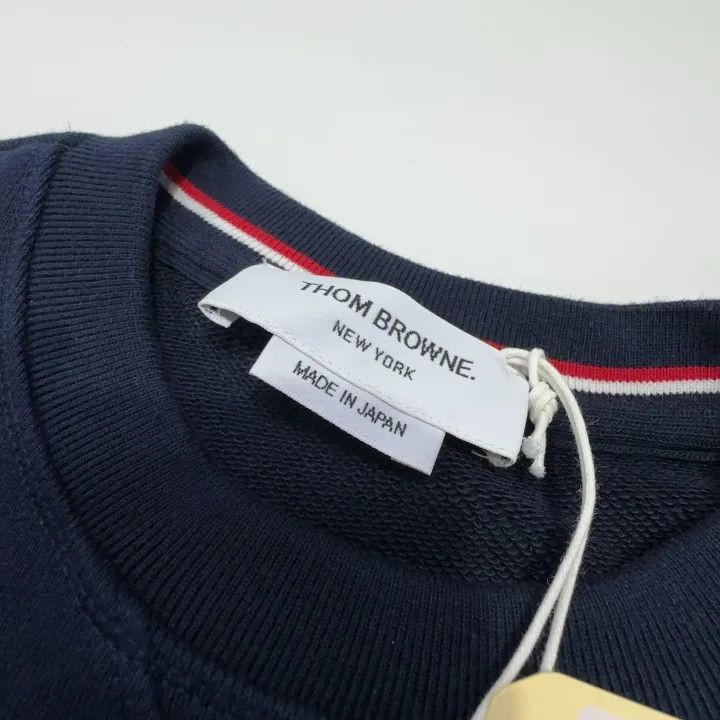 Thom Browne Thom Browne Classic Navy Crewneck Sweatshirt 0079 Size US M / EU 48-50 / 2 - 7 Thumbnail