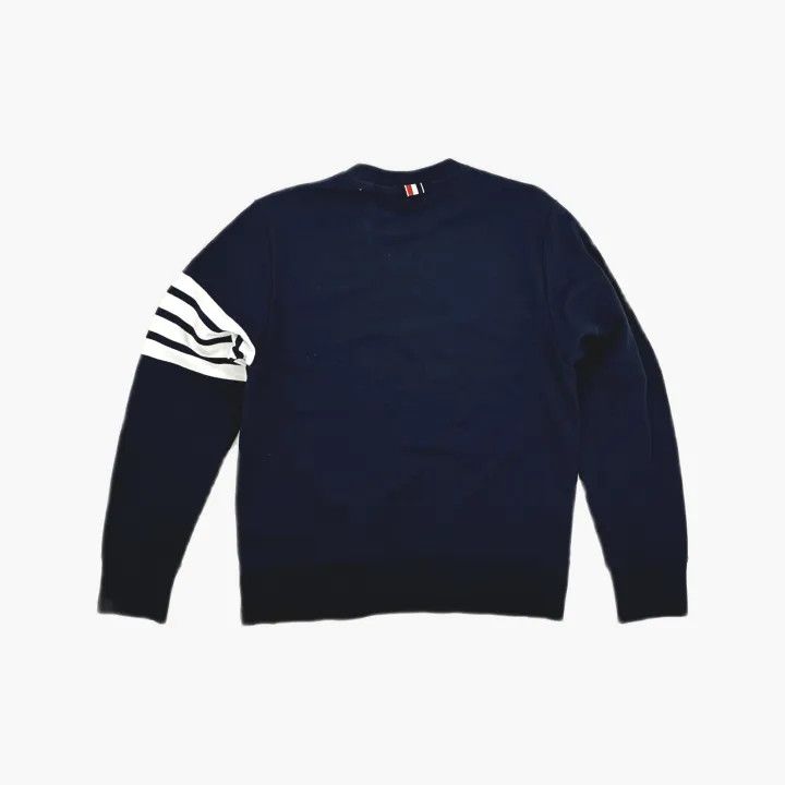Thom Browne Thom Browne Classic Navy Crewneck Sweatshirt 0079 Size US M / EU 48-50 / 2 - 3 Thumbnail