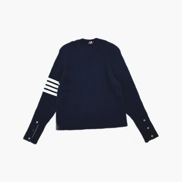 Thom Browne Thom Browne Classic Striped Navy Sweater 0079 Size US M / EU 48-50 / 2 - 3 Thumbnail