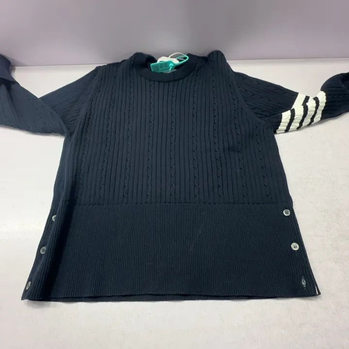 Thom Browne Thom Browne Classic Striped Navy Sweater 0079 Size US M / EU 48-50 / 2 - 10 Thumbnail