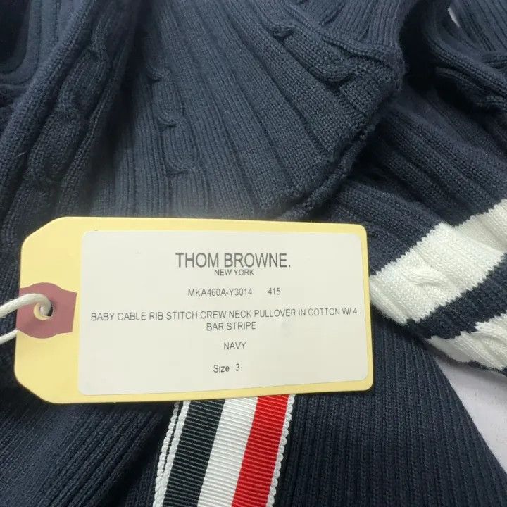 Thom Browne Thom Browne Classic Striped Navy Sweater 0079 Size US M / EU 48-50 / 2 - 6 Thumbnail