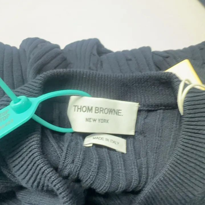 Thom Browne Thom Browne Classic Striped Navy Sweater 0079 Size US M / EU 48-50 / 2 - 7 Thumbnail