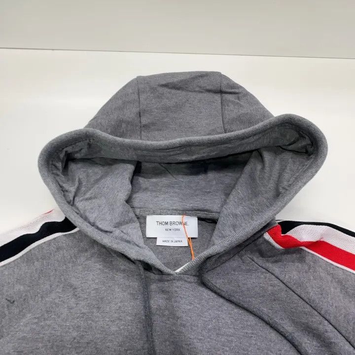 Balenciaga TB Grey Hoodie with Side Stripes 0079 Size US M / EU 48-50 / 2 - 8 Thumbnail