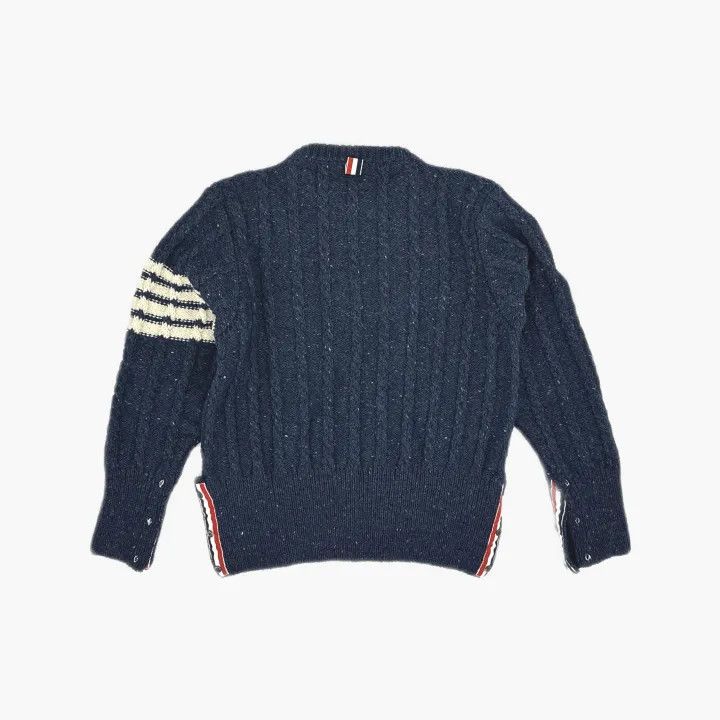 Thom Browne Thom Browne Classic Blue Long Sleeve Sweater 0079 Size US XL / EU 56 / 4 - 3 Thumbnail