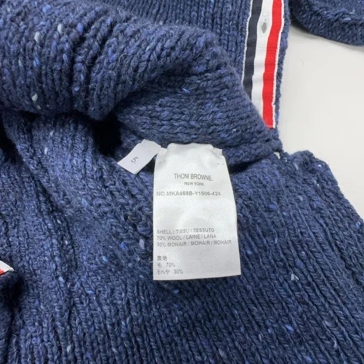 Thom Browne Thom Browne Classic Blue Long Sleeve Sweater 0079 Size US XL / EU 56 / 4 - 5 Thumbnail