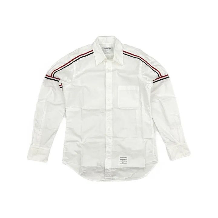 Thom Browne Thom Browne Logo Pattern Long Sleeve Shirt 0079 Size US M / EU 48-50 / 2 - 2 Thumbnail