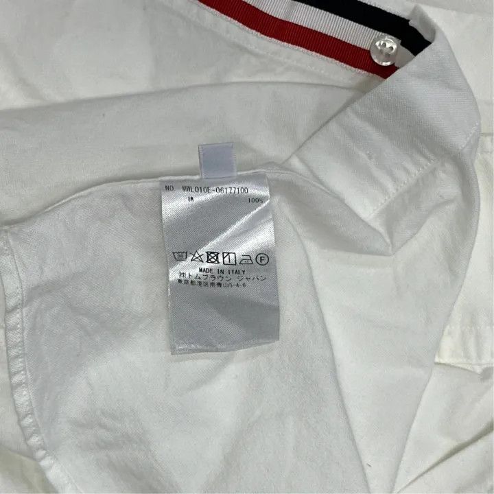 Thom Browne Thom Browne White Satin Oxford Long Sleeve Shirt 0079 Size US S / EU 44-46 / 1 - 3 Thumbnail