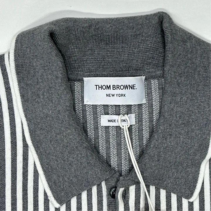 Thom Browne Thom Browne SS22 Striped Short Sleeve Polo 0079 Size US M / EU 48-50 / 2 - 3 Thumbnail