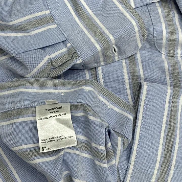 Thom Browne Thom Browne Striped Long Sleeve Shirt 0079 Size US S / EU 44-46 / 1 - 4 Thumbnail
