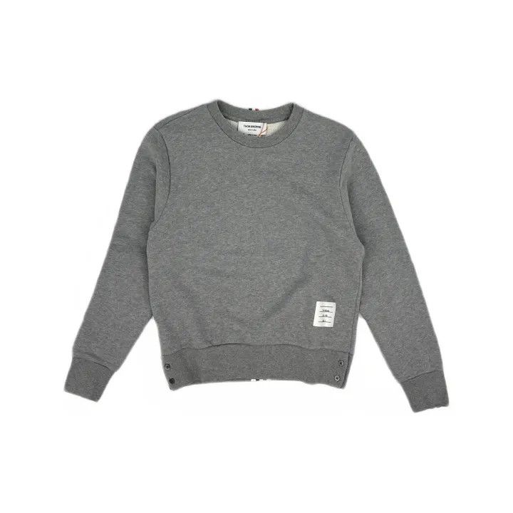 Thom Browne Thom Browne Gray Crewneck Long Sleeve Sweatshirt 0079 Size US M / EU 48-50 / 2 - 2 Thumbnail