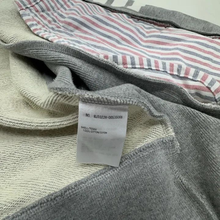 Thom Browne Thom Browne Gray Classic Stripe Zip Hoodie 0079 Size US M / EU 48-50 / 2 - 5 Thumbnail
