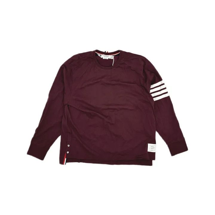 Thom Browne Thom Browne Men's Classic Stripe Sweatshirt Red 0079 Size US L / EU 52-54 / 3 - 2 Thumbnail