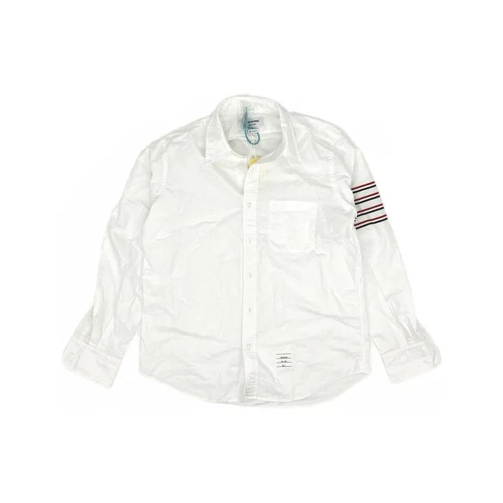 Thom Browne Thom Browne Classic Four-Stripe Button-Up Shirt 0079 Size US M / EU 48-50 / 2 - 2 Thumbnail