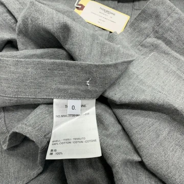 Thom Browne Thom Browne Gray Long Sleeve Shirt for Men 0079 Size US M / EU 48-50 / 2 - 5 Thumbnail