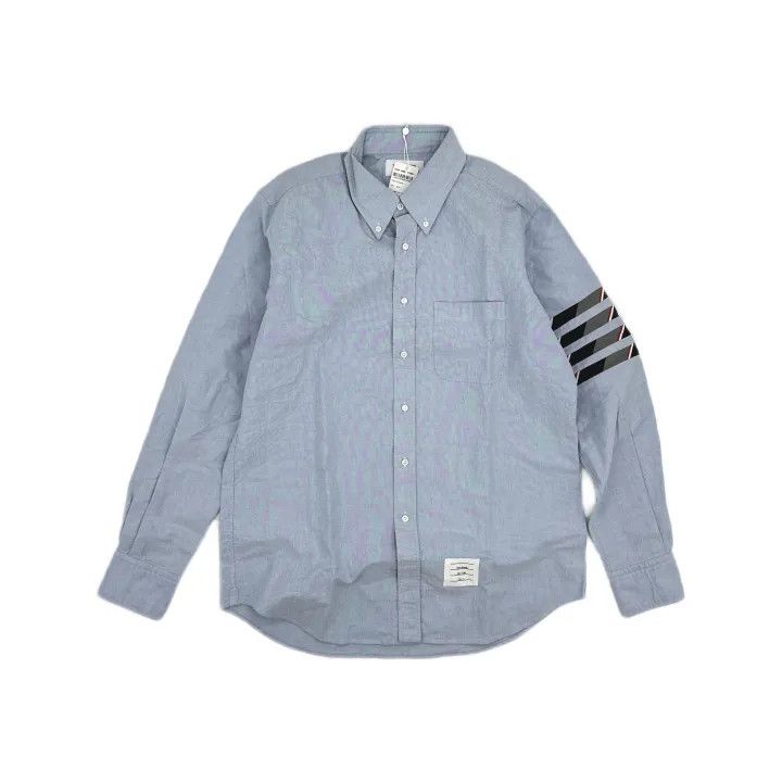 Thom Browne Thom Browne Long Sleeve Shirt with Four Stripes 0079 Size US S / EU 44-46 / 1 - 2 Thumbnail