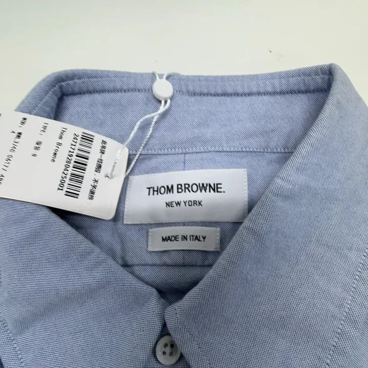 Thom Browne Thom Browne Long Sleeve Shirt with Four Stripes 0079 Size US S / EU 44-46 / 1 - 6 Thumbnail