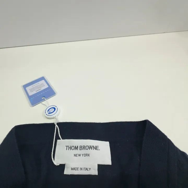 Thom Browne Thom Browne Classic V-Neck Cardigan in Blue 0079 Size US S / EU 44-46 / 1 - 6 Thumbnail